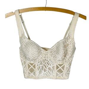 Lace Dream Angels Balconette Corset Bra Victoria’s Secret 32D